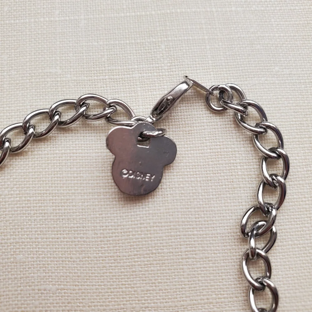 Disney Charm Bracelet & Pink Mickey Mouse Necklace